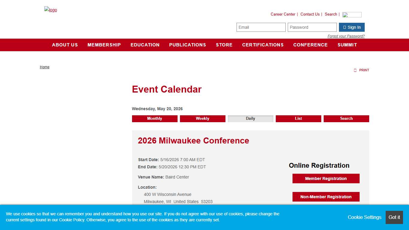 2026 Milwaukee Conference